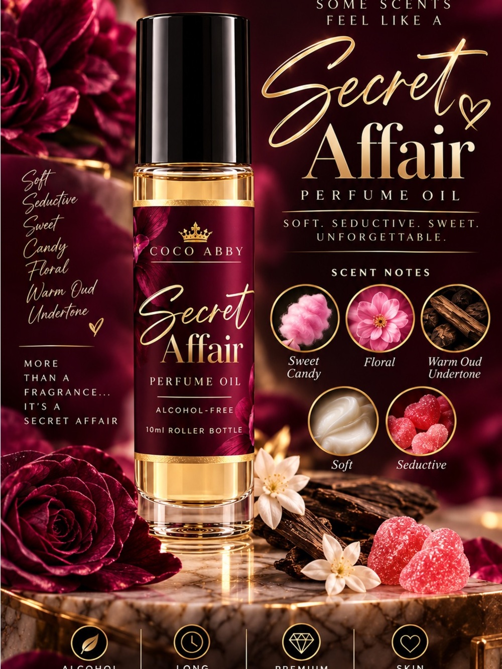 Secret Affair Perfume Oil - Alcohol Free Roll-On